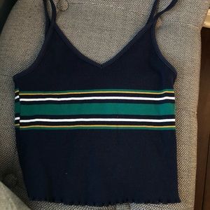 Pacsun ribbed navy blue tank top